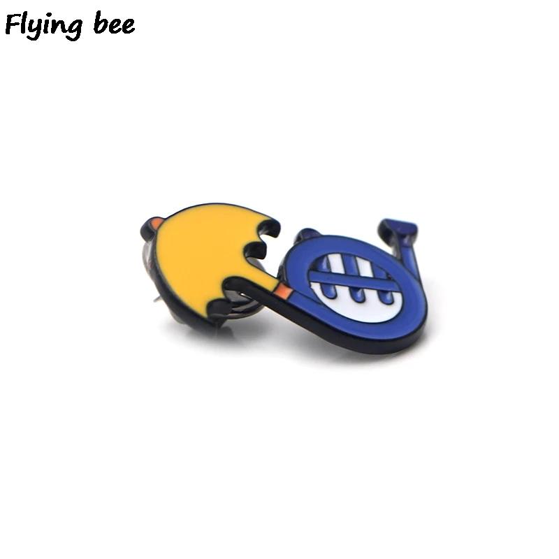 Flyingbee How I Met ваша мама синий французский Рог Эмаль Булавка для одежды сумки значок для рюкзака рубашка мужская нагрудные булавки X0191