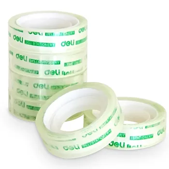 

12Pcs 12mm Wide Adhensive Tapes Transparent Single Side Tape Students DIY School Office Supplies Deli 30011