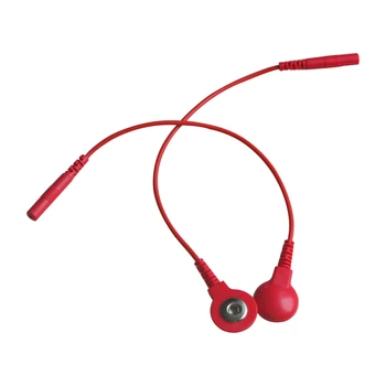 

10Pairs/lot Digital TENS Electrode Lead Wires Head 2.0mm Cables Snap 3.5mm Connect Electrotherapy Massager EMS Therapy Machine