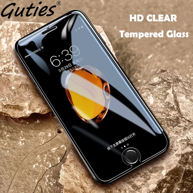 

Guties 9H Tempered Glass For iPhone 5 5S SE 6 6S 7 8 Plus X Screen Protector For iPhone7 8 6s Plus X Clear Protective Glass Film