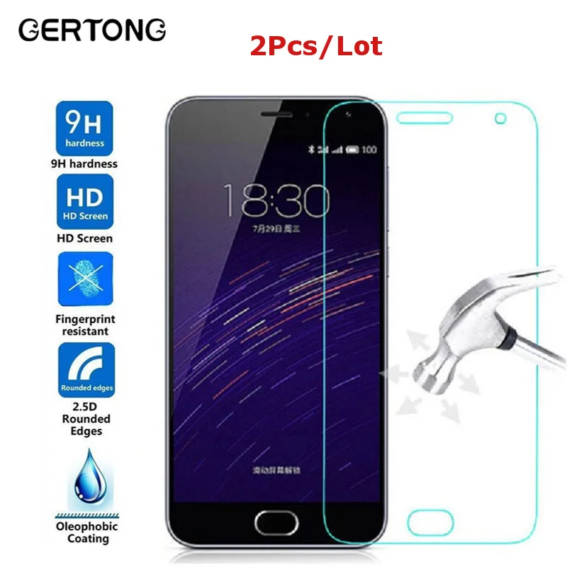 GerTong 2 шт. защитное закаленное стекло для Meizu M3 Note M2 Mini Pro 6 5 MX5 MX6 MX4 M1 Max защитный чехол-пленка