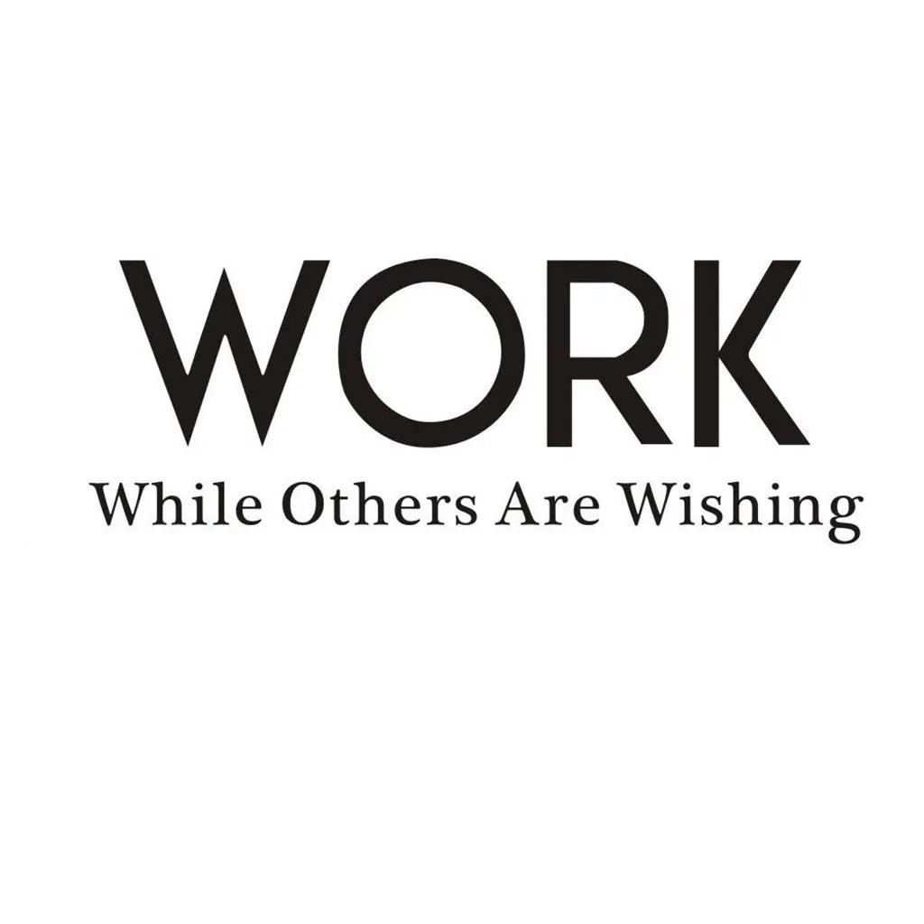 

Inspirational Slogan WORK While Others Are Whising Vintage Kraft Poster Retro Bar Cafe Living Room Wall Sticker Decor 57x22CM