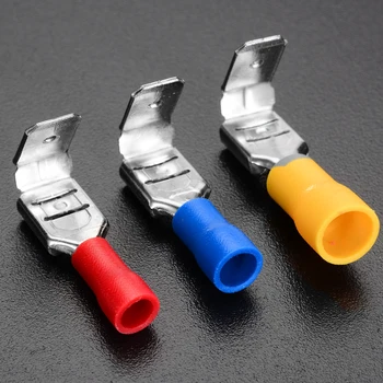 

100 PCS 10-22AWG Insulated Crimping Piggyback Terminal Connectors Spade Crimp Terminal Connectors Assorted Kit 0.5-6.0mm2