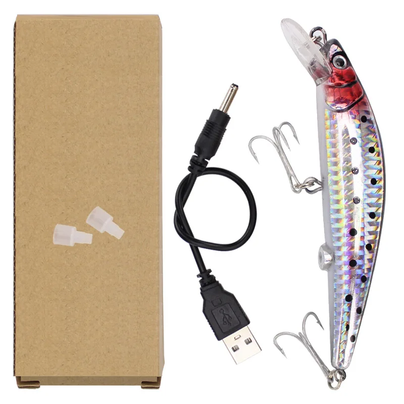1 шт./пакет рыболовная приманка Vibra Strike Flash Swimbait перезаряжаемая электронная с USB