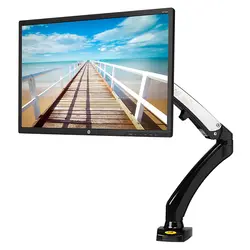 F100 Monitor Arm настольная подставка крепление полный движения Алюминий вращающийся газовый весеннего подъема 17-27 дюймов ЖК-дисплей держатель