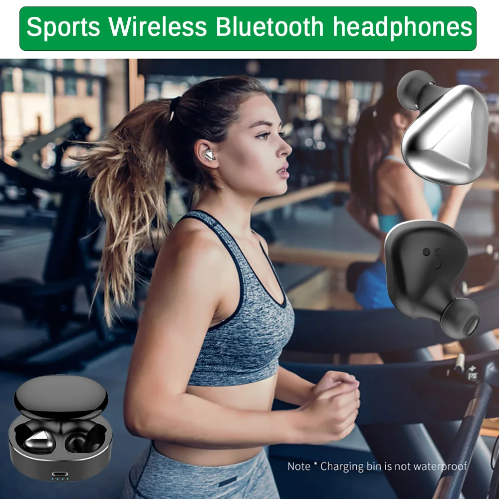 QCR Bluetooth 5,0 TWS беспроводные наушники IPX6 HiFi 6D стерео водонепроницаемые наушники спортивные Bluetooth наушники без головок