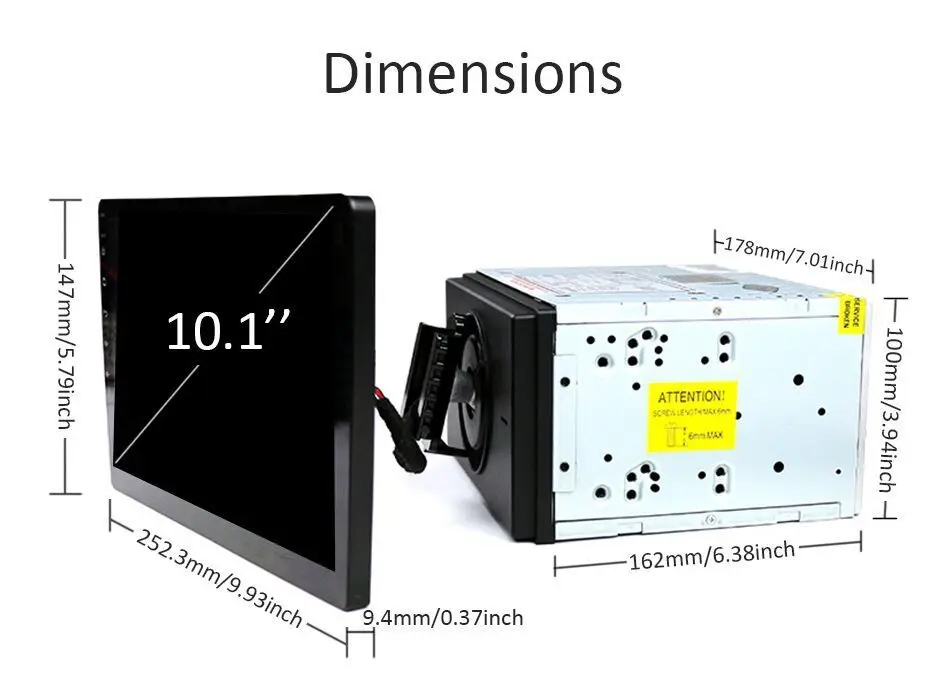 

10.1 inch 2 Din Android 8.1 8 core Universal Car Radio Stereo GPS Navigation System Head Unit with steering wheel control