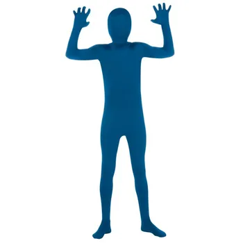 

Free Shipping DHL Cheap Wholesale Blue Full Body Lycra Zentai Kids Suit Kids Halloween Costume DG010