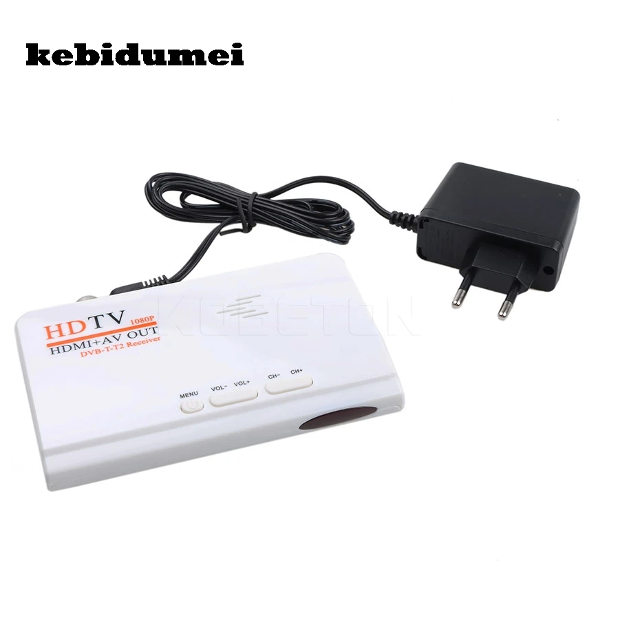 

kebidumei HD TV BOX HDMI+AV out DVB -T2 TV receiver Tuner digital Terrestrial Receiver Converter for TV Multimedia player