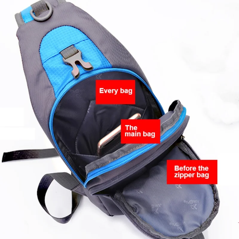  Outdoor Running Sling Bag Chest Shoulder Backpack Crossbody Bags With Bottle Holder For iPad Tablet - 32912554178