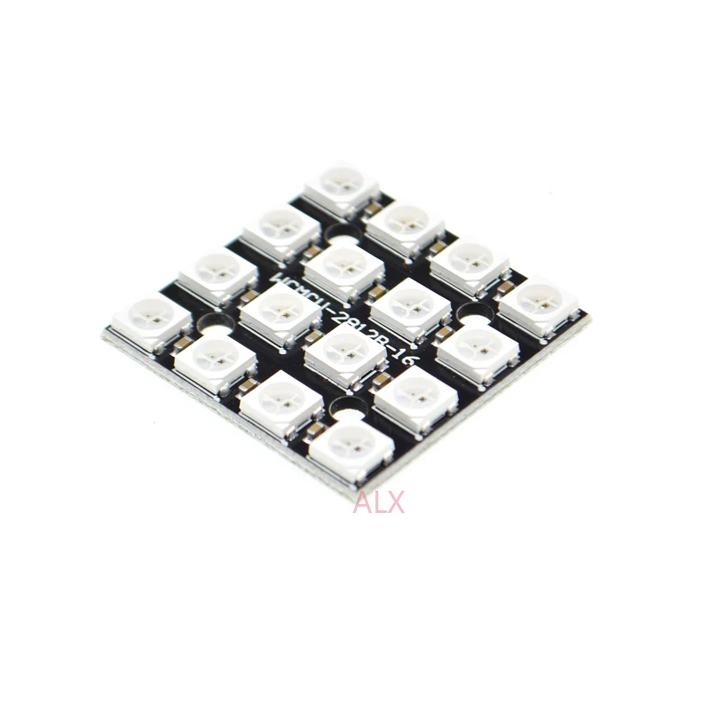 4*4 16 бит WS2812B 5050 RGB светодиодный модуль полноцветный драйвер светодиодная плата |