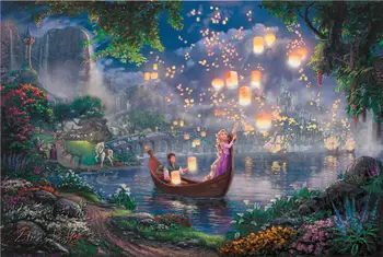 

Thomas Kinkade Oil Paintings Tangled Art Giclee Canvas Wall Picture Art Framed Cuadros christmas Home decoracion Posters Prints