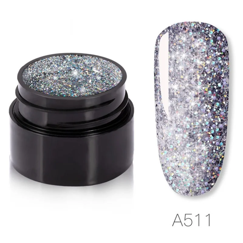 5ml Nail Art Glitter Gel Nail Polish Set Glitter Platinum Painting Nails Art Poly UV Gellak Top Base Primer For Manicure