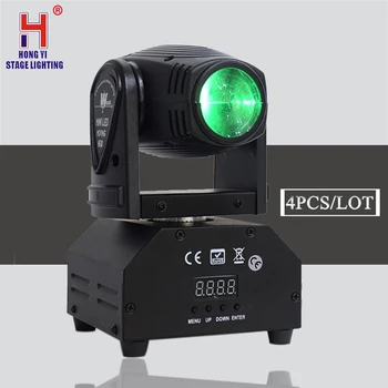 

10W LED Mini Moving Head Beam Lighting RGBW 4IN1 LED Dj Disco Club Party Stage Lighting Effect(4pcs/lot)