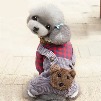 

PUPISHE Pet Small Dog Coat Jacket Clothes Conjoined Cloth Suit Warm Soft Cotton Dog Big Dog Clothing For Tactic Bichon Chihuahua