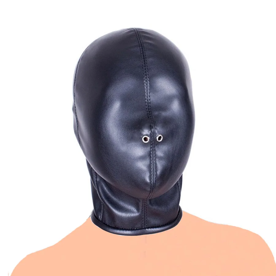 Maschera Lattice Nero Costume Cappuccio Spandex occhi coperti NO FORI degli occhi