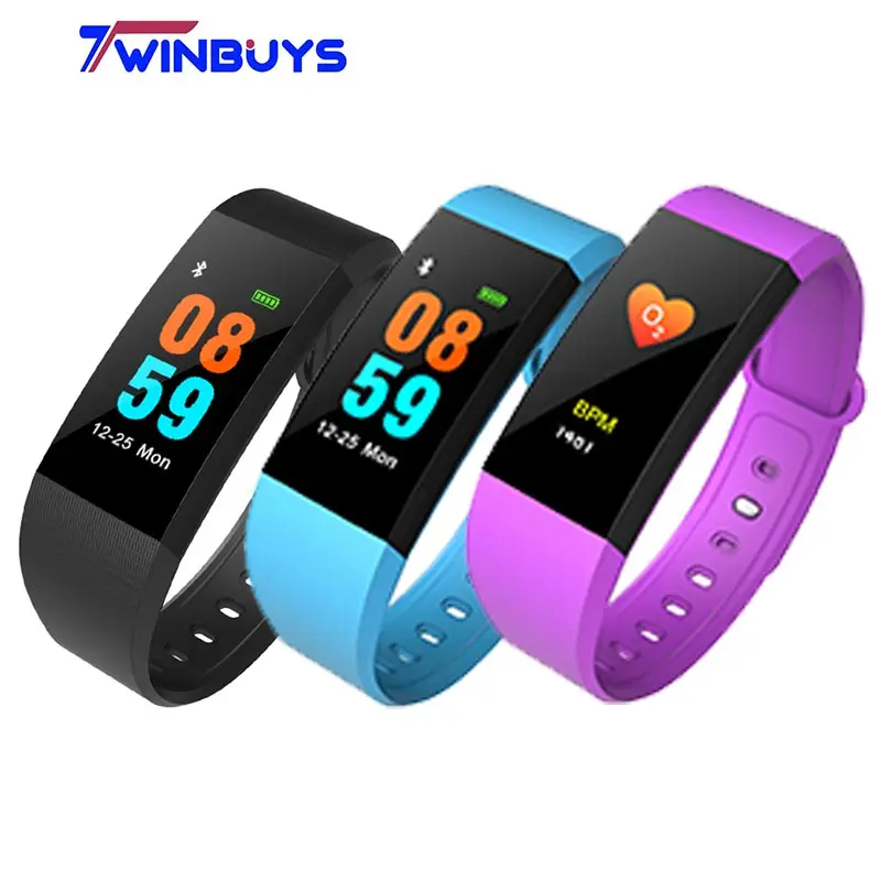 

Twinbuys I9 Smart Bracelet IP68 Waterproof Heart Rate Monitor Touch Blood Pressure Activity Tracker Sports Smart Wristband Watch