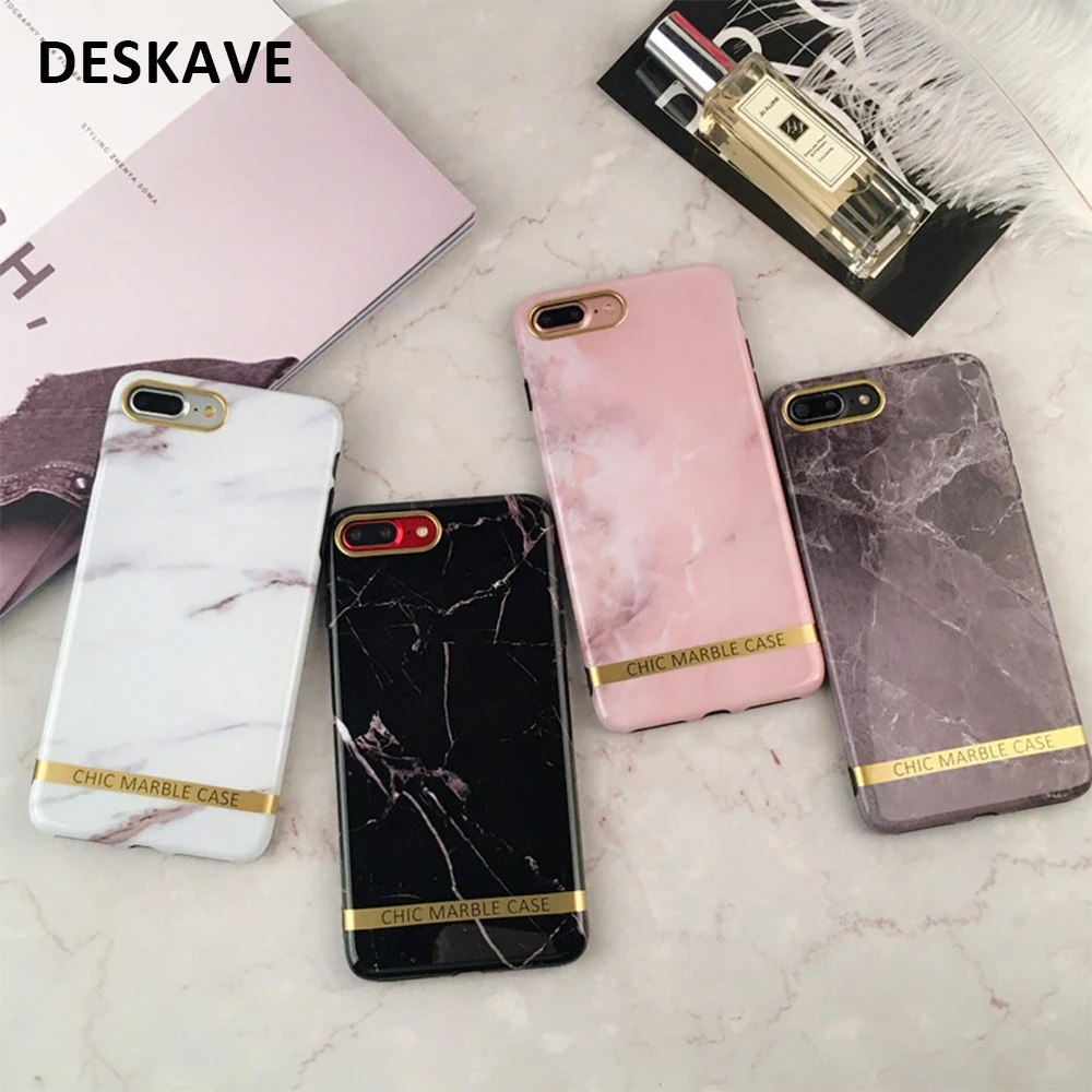 DESKAVE Новый мраморный чехол для iPhone 6 6S 7 8 PLUS телефона X 8X Защитные Мягкие