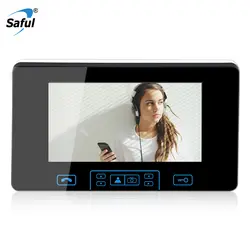 Saful 7 ''крытый монитор видео дверь домофон Системы видео Запись принимать фото серебристый настенный монтаж наивысшего качества