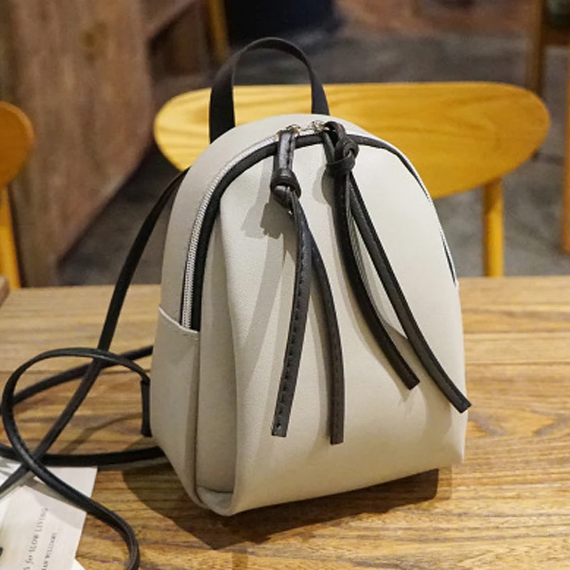 

small backpack women leather Shoulder Bag 2019 Summer Leisure Multi-Function mini backpacks female bagpack bag for teenage grils