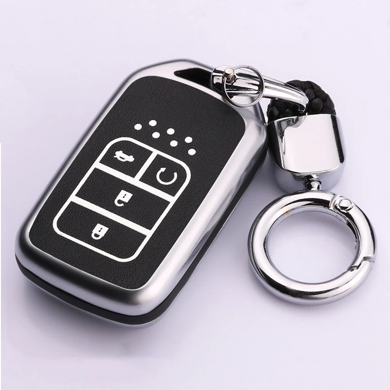 

Zinc alloy+Luminous Car Remote Key Case Cover For Honda Civic Accord Pilot CRV HR-V City Odyssey Fit Freed 2016 2017 2018 2019