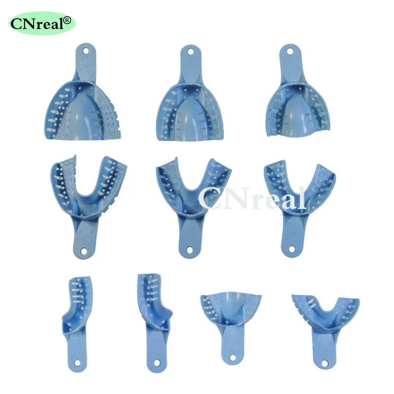1 Set (10 Pieces) Dental Impression Tray Disposable Dentist Supply