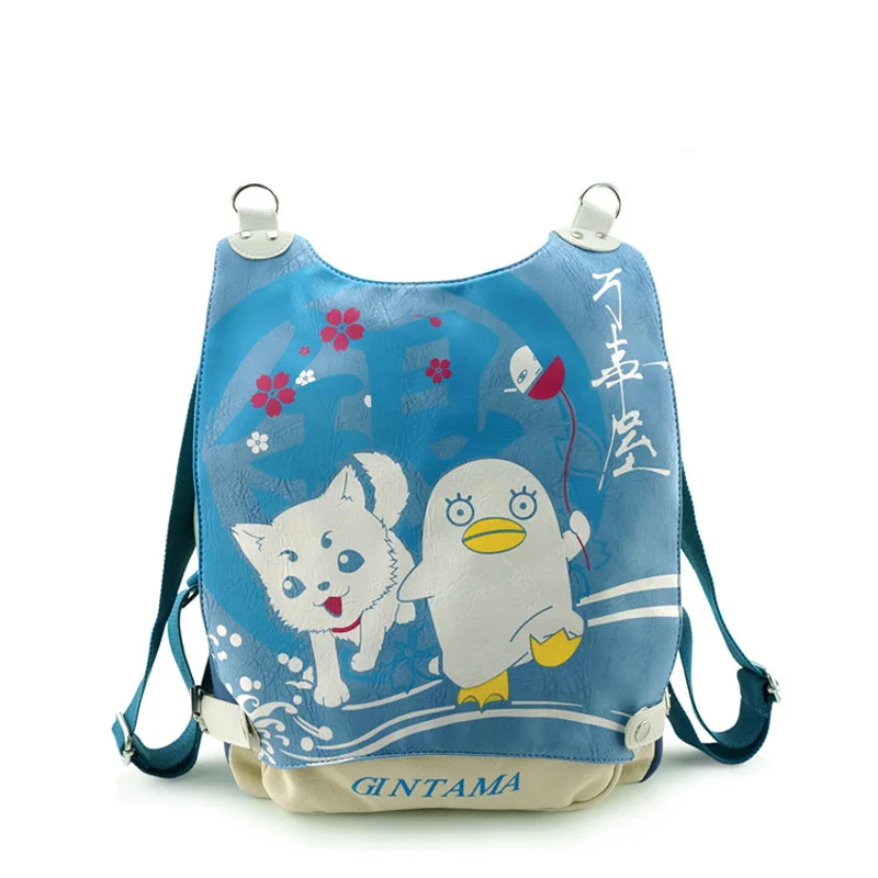 

Gintama Elizabeth Sadaharu PU Flag Bag Backpack Rucksack Mochila Schoolbag Bag For School Boys Girls Student Gift