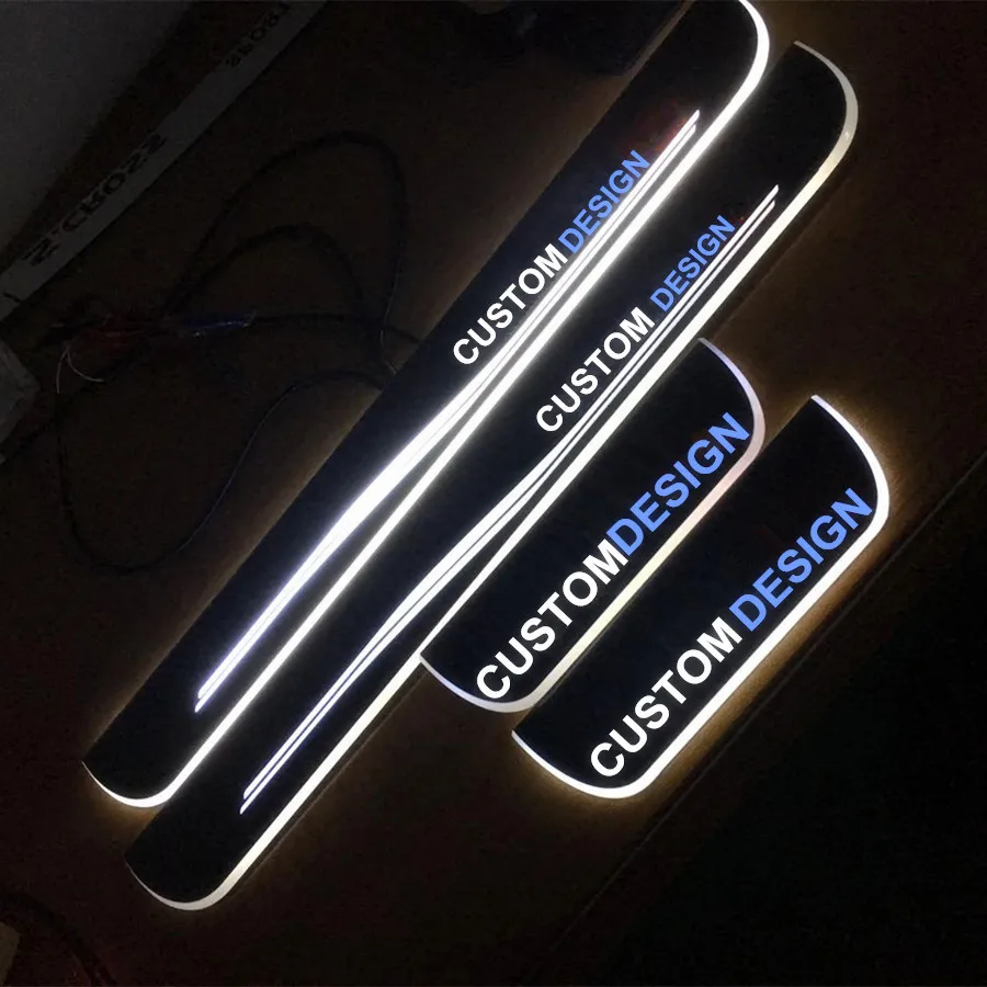 2x LED custom moving тонкий порога Накладка свет Автомобильные аксессуары для Chevrolet stingray премьера издание