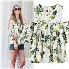 Женская футболка с принтом ананаса с открытыми плечами и оборками, женская футболка с коротким рукавом и круглым вырезом, женские свободные летние топы