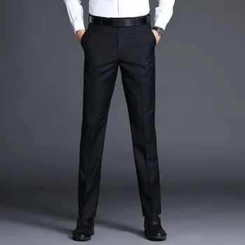 

Men pants Slim spring autumn Solid color Straight Suit pants Man X518
