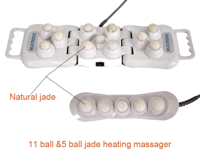 Поп Релакс Корея нефритовый массажная кровать электрическое отопление Нефритовый камень позвоночника Релакс массажер забота о здоровье всего тела прокатки Массажная кровать