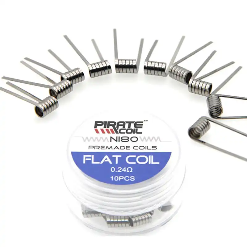 10PCS NI80 Nichrome Flat Prebuilt Coils Premade Coil For Electronic