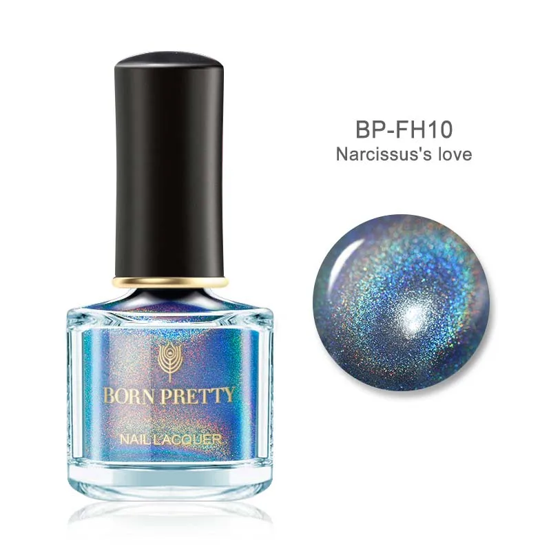 BORN PRETTY 6ml Iridescent Shiny Holographic Nail Polish Wonderworld Glitter Series Sequins Nail Art Lacquer Manicure Tools - Цвет: Color14