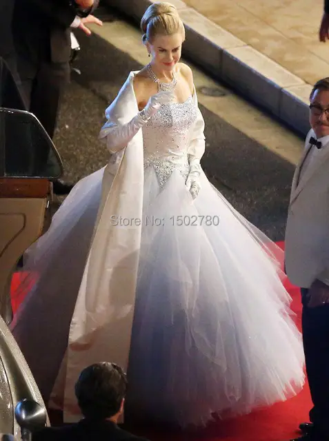 luxury grace of monaco nicole kidman bridal gown crystals strapless