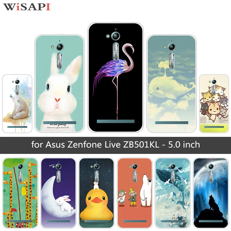 Для Asus Zenfone Go ZB500KL ZB500KG Мягкий ТПУ силиконовый чехол с милыми животными 5 0 &quotСумка