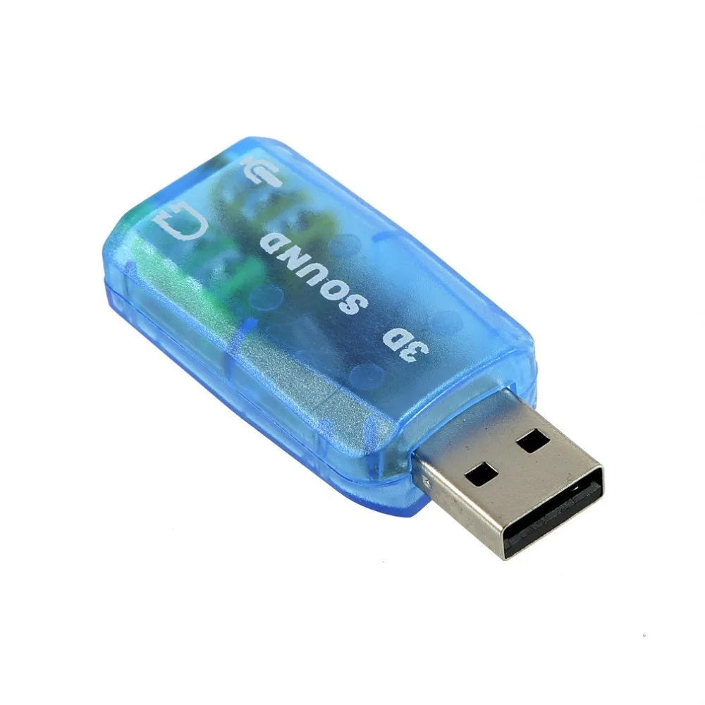 1 шт. 3D Аудио карта USB 1,1 Mic/адаптер для динамиков объемного звука 7,1 CH для ноутбука