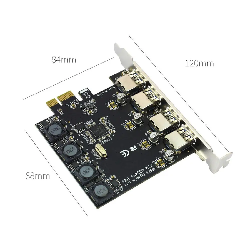 5 Гбит/с Superspeed 4 порта USB 3,0 адаптер расширения PCI-E PCI Express контроллер для PCIe X1 X4 X8 X16 порт для Win 7/8/10