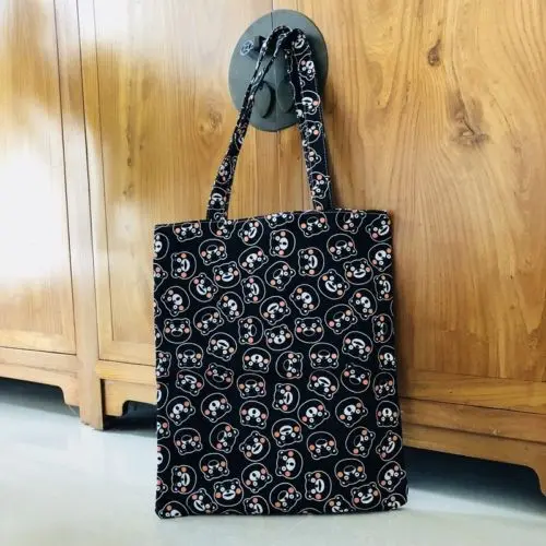 

Kumamon black head shoulder bag shopper bags lunch bag storage handbag zip