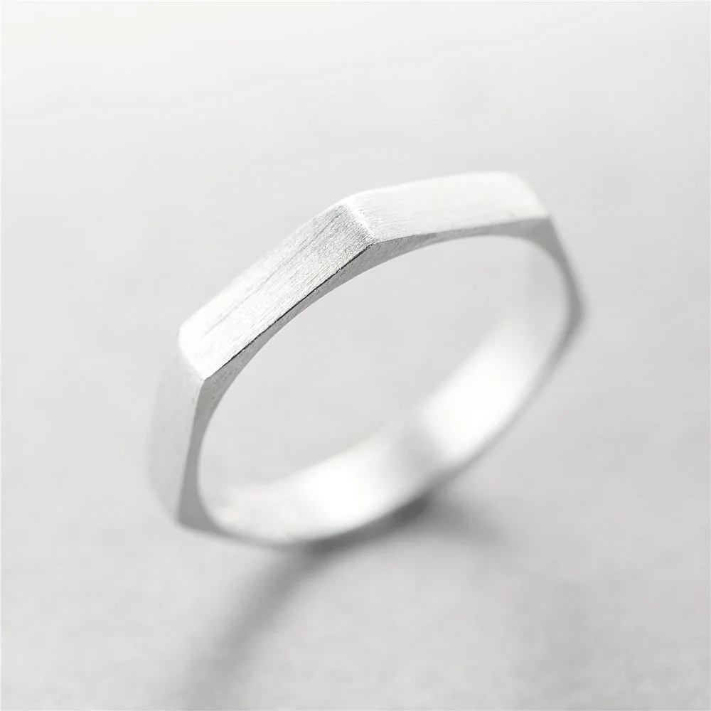 Geometric Rings 100% Sterling 925 silver Jewelry Vintage Adjustable rings for women gift