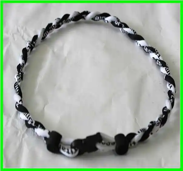 Powerful energy 2 rope necklace titanium sports baseball necklacein