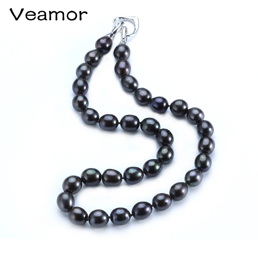 

10mm Big Black Pearl Necklace For Women 45cm/50cm High Quality Choker Necklace Promotion Products Wholesale Price