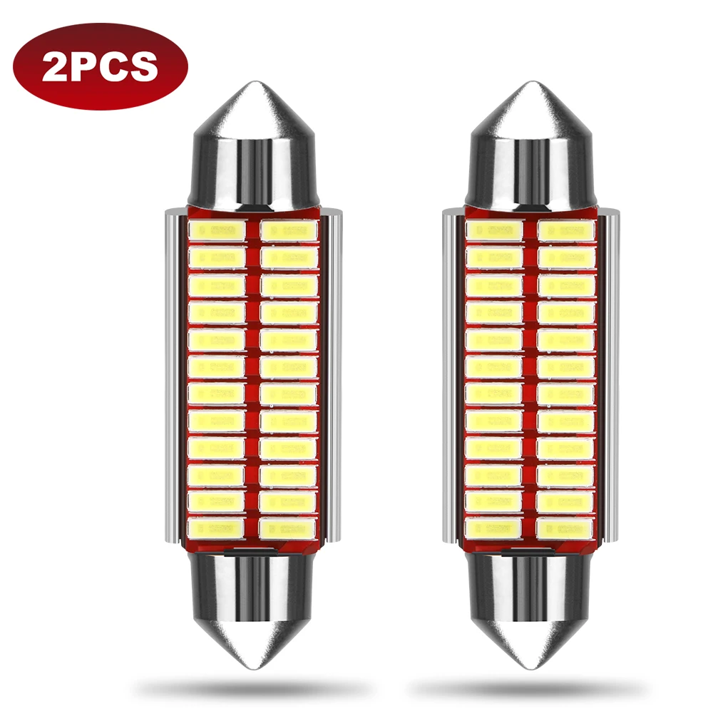 2 шт. высокое качество 31 мм 36 39 41 C5W C10W яркая 4014 SMD светодиодная гирлянда Canbus без