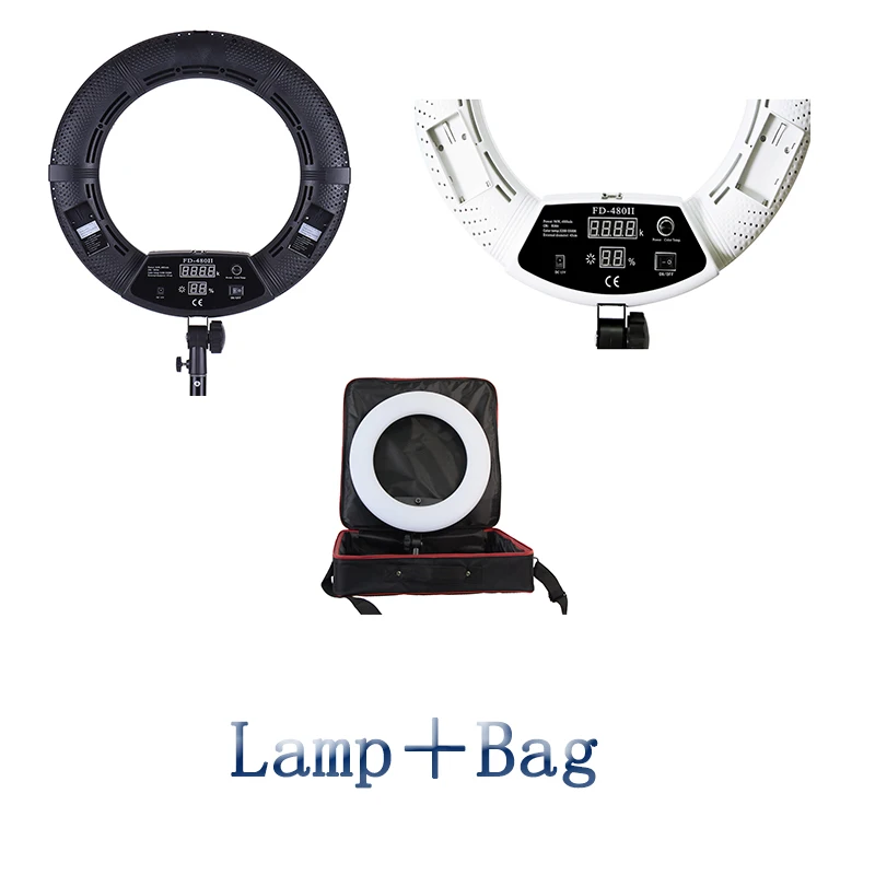 Yidoblo FD-480II Black Bi-color Photo Studio Ring светильник + Soft bag светодиодный Video Lamp