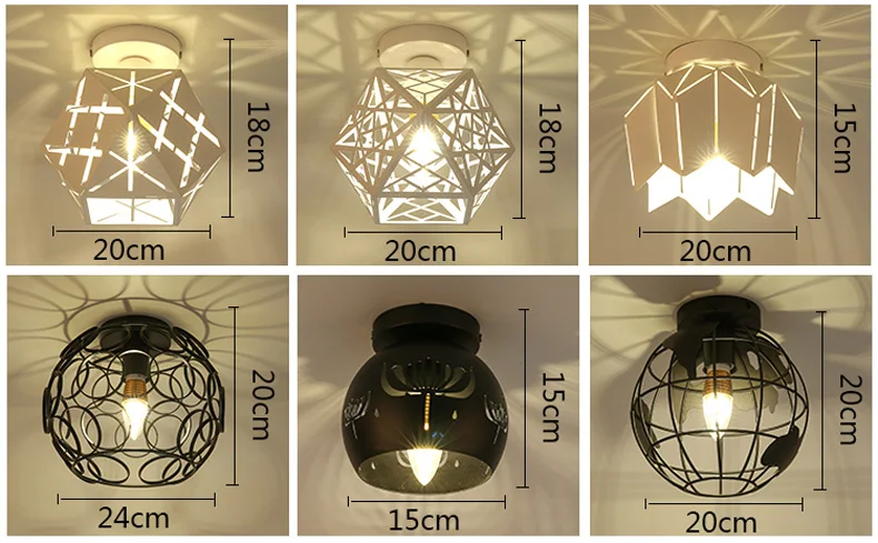 Современные потолочные светильники, винтажный плафон, светодиодный потолочный светильник, клетка, плафон для земли, светильник для столовой, кухни, Lampara Techo