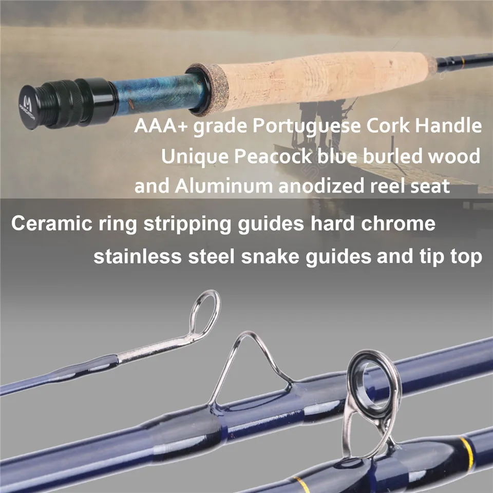 Canne nymphe Maximumcatch 2/3/4WT 10/11FT graphite IM10/36T action modérée rapide pêche nymphe précise