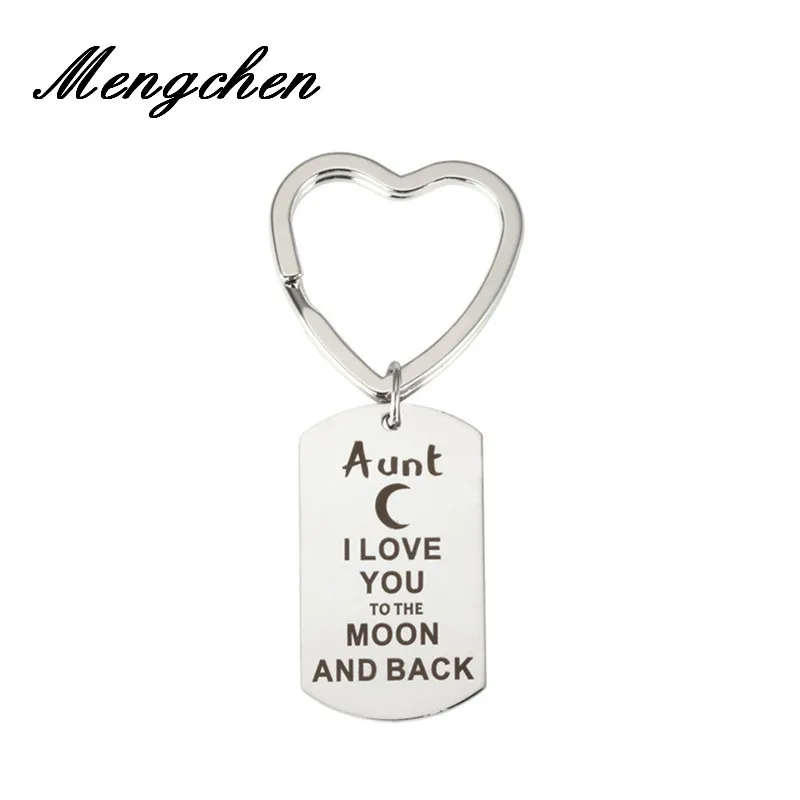 2 шт мама I Love You To The Moon And Back брелок для ключей с текстовым буквенным принтом сделай