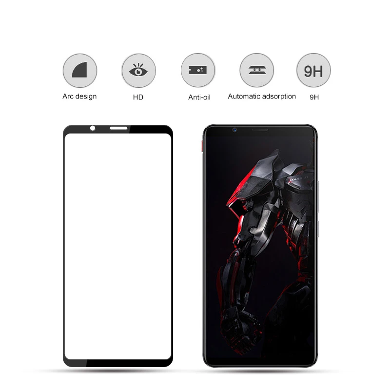Закаленное стекло для ZTE Nubia Red Magic Mars с полным покрытием Защитная пленка экрана 2