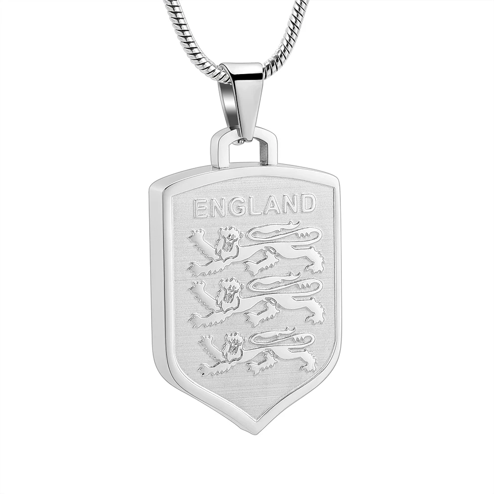 K10326 ENGLAND Shield Cremation Jewelry for Ashes Pendant Locket Keepsake Memorial Urn Necklace | Украшения и аксессуары
