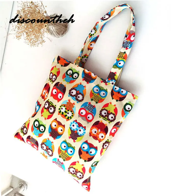 New Eco Reusable Shopping Bags Cloth Fabric Grocery Packing Recyclable Bag Hight Simple Design Lovely Tote Handbag Fashion