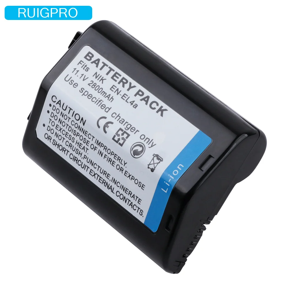 

1Pc 11.1V 2800mAh EN-EL4 EN EL4 EN-EL4a ENEL4a Camera Battery Bateria Akku for Nikon D2H D2Hs D2X D2Xs D3 D3S F6 MH-21 Cameras